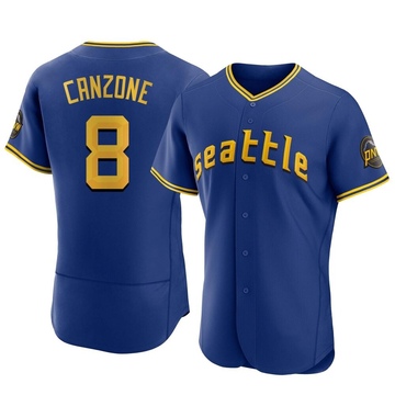 Dominic Canzone Men's Authentic Seattle Mariners Royal 2023 City Connect Jersey