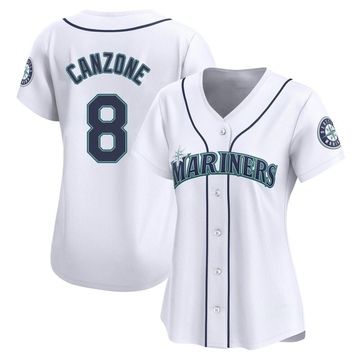 Dominic Canzone Women's Limited Seattle Mariners White Home Jersey