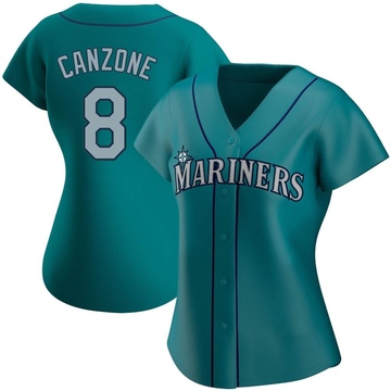 Dominic Canzone Women's Replica Seattle Mariners Aqua Alternate Jersey