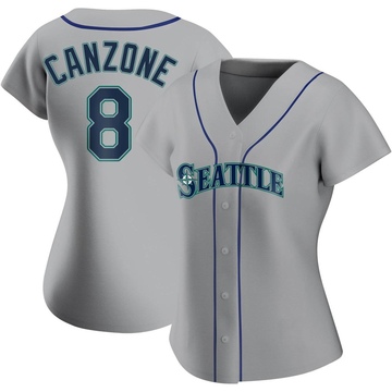 Dominic Canzone Women's Replica Seattle Mariners Gray Road Jersey