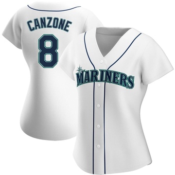 Dominic Canzone Women's Replica Seattle Mariners White Home Jersey