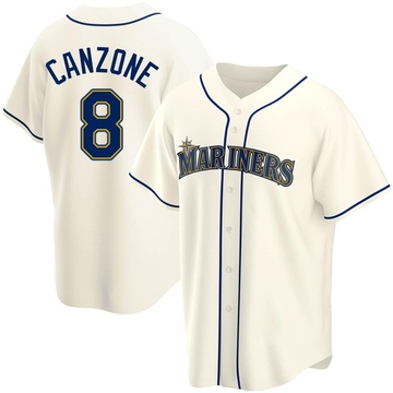 Dominic Canzone Youth Replica Seattle Mariners Cream Alternate Jersey