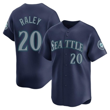Luke Raley Men's Limited Seattle Mariners Navy Road Jersey