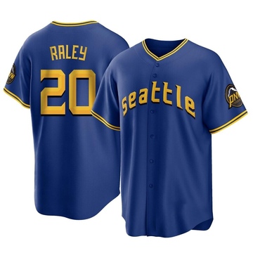 Luke Raley Youth Replica Seattle Mariners Royal 2023 City Connect Jersey