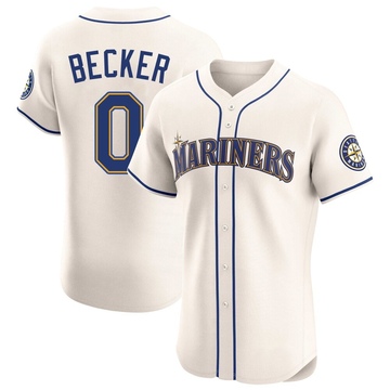 Nick Becker Men's Elite Seattle Mariners Cream Alternate Jersey