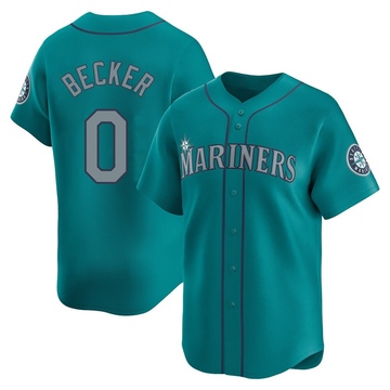 Nick Becker Men's Limited Seattle Mariners Aqua Alternate Jersey