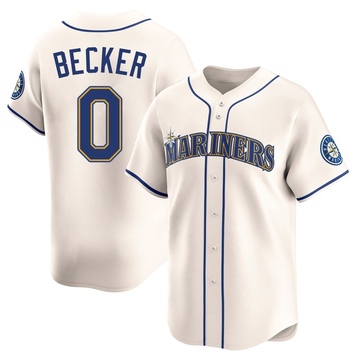 Nick Becker Youth Limited Seattle Mariners Cream Alternate Jersey