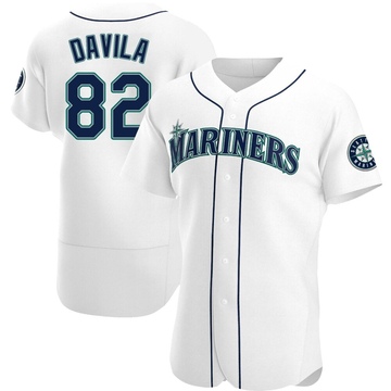 Nick Davila Men's Authentic Seattle Mariners White Home Jersey
