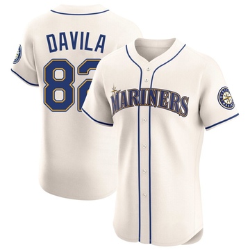 Nick Davila Men's Elite Seattle Mariners Cream Alternate Jersey