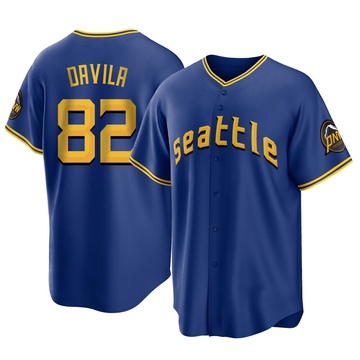 Nick Davila Men's Replica Seattle Mariners Royal 2023 City Connect Jersey