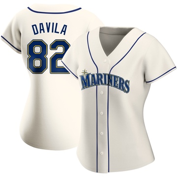 Nick Davila Women's Authentic Seattle Mariners Cream Alternate Jersey