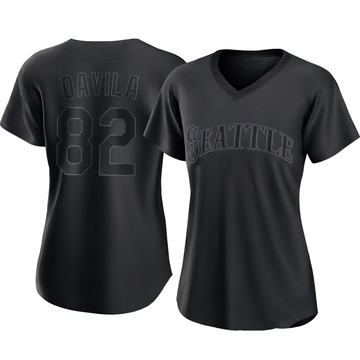 Nick Davila Women's Replica Seattle Mariners Black Pitch Fashion Jersey