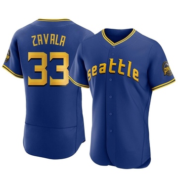Seby Zavala Men's Authentic Seattle Mariners Royal 2023 City Connect Jersey