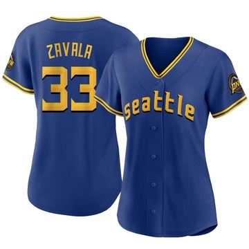Seby Zavala Women's Authentic Seattle Mariners Royal 2023 City Connect Jersey