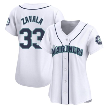 Seby Zavala Women's Limited Seattle Mariners White Home Jersey