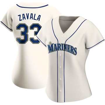 Seby Zavala Women's Replica Seattle Mariners Cream Alternate Jersey