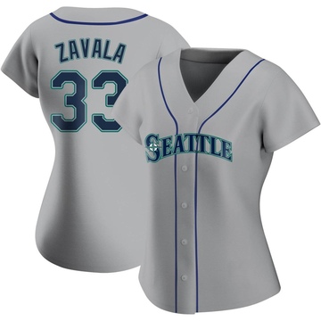 Seby Zavala Women's Replica Seattle Mariners Gray Road Jersey