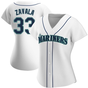 Seby Zavala Women's Replica Seattle Mariners White Home Jersey