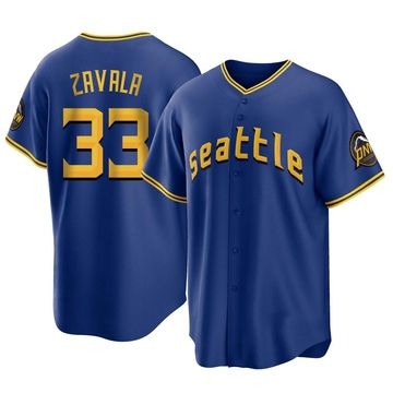 Seby Zavala Youth Replica Seattle Mariners Royal 2023 City Connect Jersey